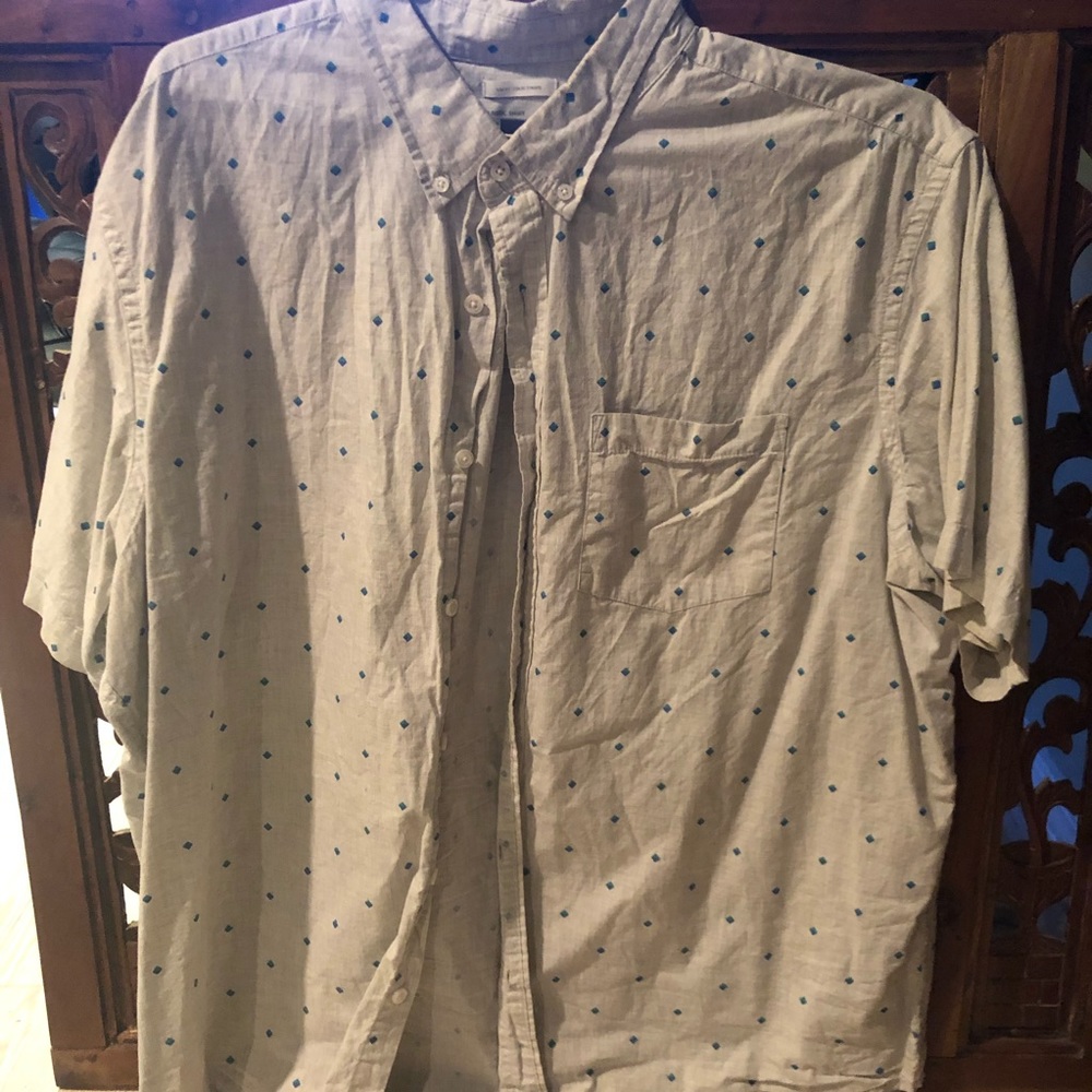 Short sleeve button up shirt men